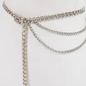 Chain Buckle Belt – Silver